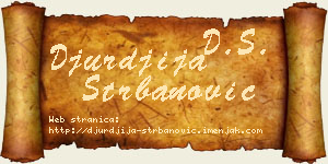 Đurđija Štrbanović vizit kartica